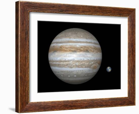 Jupiter And Earth Compared, Artwork-Walter Myers-Framed Photographic Print