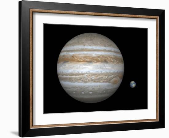 Jupiter And Earth Compared, Artwork-Walter Myers-Framed Photographic Print