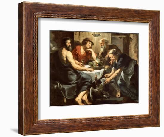 Jupiter and Mercury with Philemon and Baucis, 1620-1625-Peter Paul Rubens-Framed Giclee Print