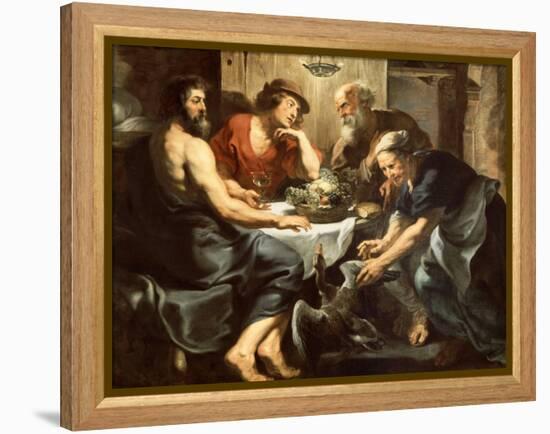 Jupiter and Mercury with Philemon and Baucis, 1620-1625-Peter Paul Rubens-Framed Premier Image Canvas