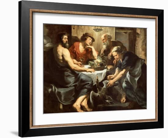 Jupiter and Mercury with Philemon and Baucis, 1620-1625-Peter Paul Rubens-Framed Giclee Print