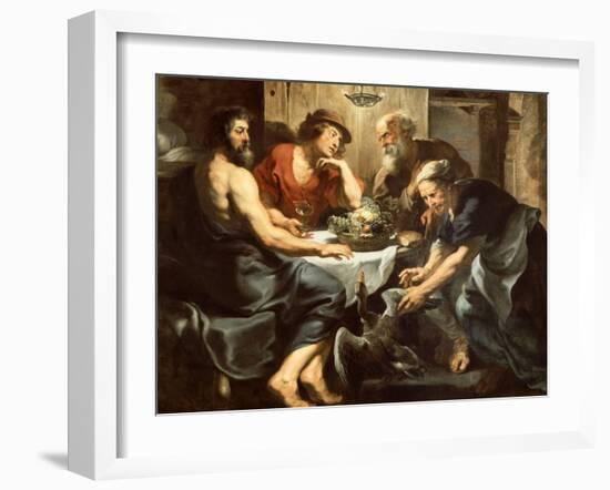 Jupiter and Mercury with Philemon and Baucis, 1620-1625-Peter Paul Rubens-Framed Giclee Print