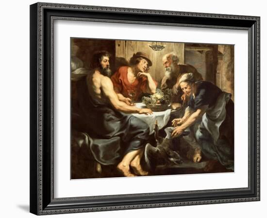 Jupiter and Mercury with Philemon and Baucis, 1620-1625-Peter Paul Rubens-Framed Giclee Print