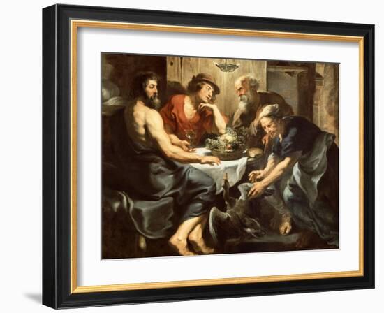 Jupiter and Mercury with Philemon and Baucis, 1620-1625-Peter Paul Rubens-Framed Giclee Print