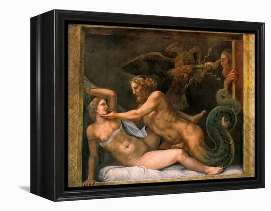 Jupiter and Olympia, 1526-1534-Giulio Romano-Framed Premier Image Canvas