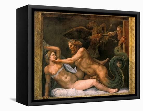 Jupiter and Olympia, 1526-1534-Giulio Romano-Framed Premier Image Canvas