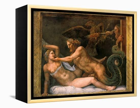 Jupiter and Olympia, 1526-1534-Giulio Romano-Framed Premier Image Canvas