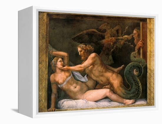 Jupiter and Olympia, 1526-1534-Giulio Romano-Framed Premier Image Canvas