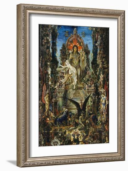 Jupiter and Semele, 1894-95-Gustave Moreau-Framed Giclee Print