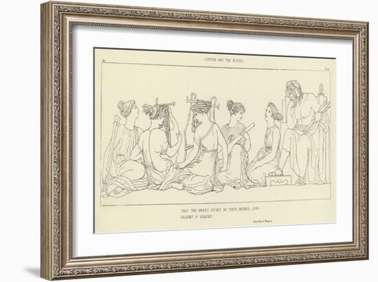 Jupiter and the Muses-John Flaxman-Framed Giclee Print