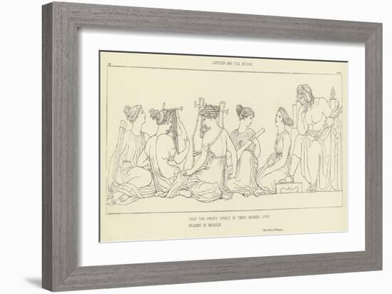 Jupiter and the Muses-John Flaxman-Framed Giclee Print
