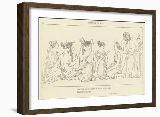 Jupiter and the Muses-John Flaxman-Framed Giclee Print