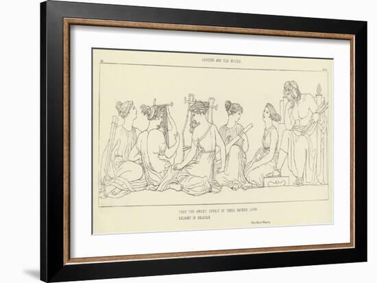 Jupiter and the Muses-John Flaxman-Framed Giclee Print