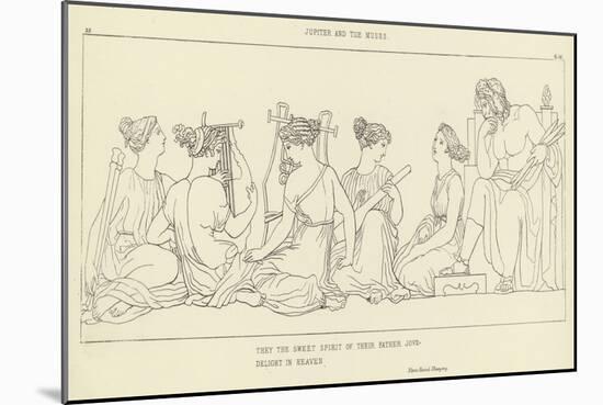 Jupiter and the Muses-John Flaxman-Mounted Giclee Print