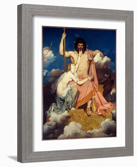 Jupiter and Thetis Painting by Jean Auguste Dominique Ingres (1780-1867) 1811 Sun. 3,2X2,6 M Aix En-Jean Auguste Dominique Ingres-Framed Giclee Print