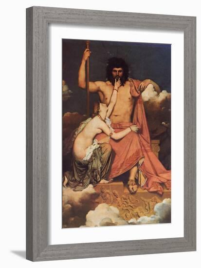 Jupiter and Thetis-Jean-Auguste-Dominique Ingres-Framed Art Print