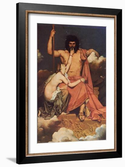 Jupiter and Thetis-Jean-Auguste-Dominique Ingres-Framed Art Print