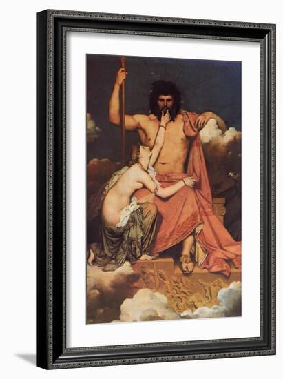 Jupiter and Thetis-Jean-Auguste-Dominique Ingres-Framed Art Print