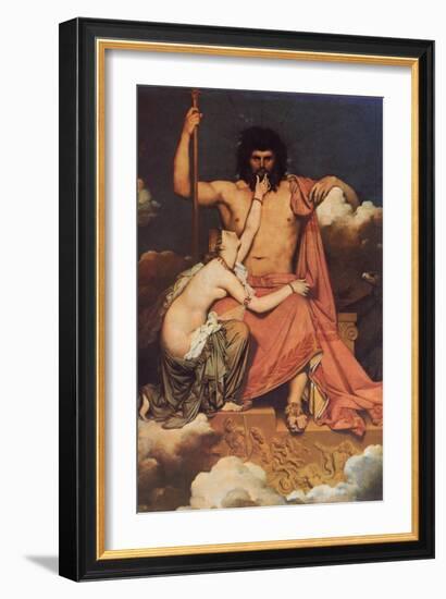 Jupiter and Thetis-Jean-Auguste-Dominique Ingres-Framed Art Print