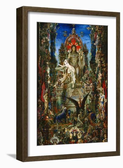 Jupiter Et Semélé (Detail), 1894-1896-Gustave Moreau-Framed Giclee Print