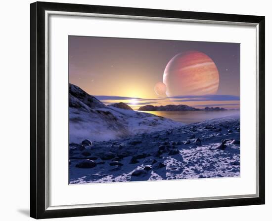 Jupiter From Europa, Artwork-Detlev Van Ravenswaay-Framed Premium Photographic Print