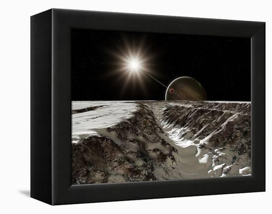 Jupiter From Europa-Detlev Van Ravenswaay-Framed Premier Image Canvas