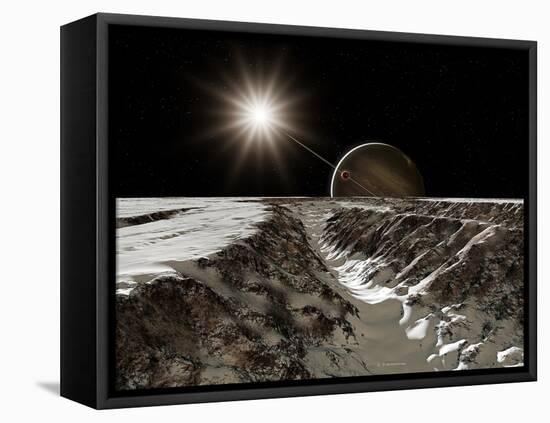 Jupiter From Europa-Detlev Van Ravenswaay-Framed Premier Image Canvas