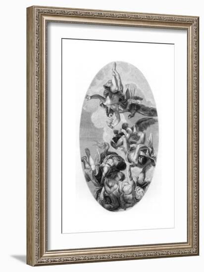 Jupiter Hurling Thunderbolts at the Vices, 1554-1556-L Chapon-Framed Giclee Print