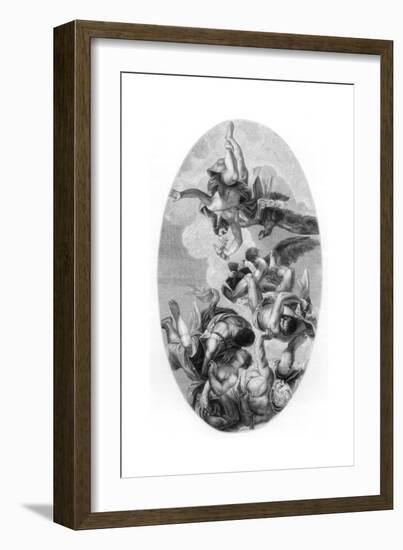 Jupiter Hurling Thunderbolts at the Vices, 1554-1556-L Chapon-Framed Giclee Print