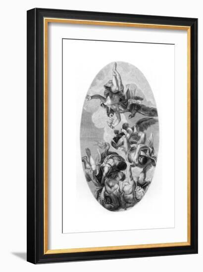 Jupiter Hurling Thunderbolts at the Vices, 1554-1556-L Chapon-Framed Giclee Print