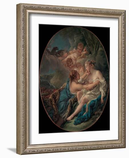 Jupiter, in the Guise of Diana, and Callisto, 1763-Francois Boucher-Framed Giclee Print