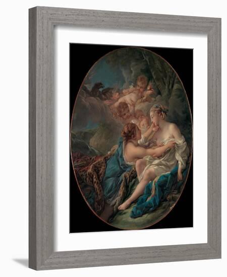 Jupiter, in the Guise of Diana, and Callisto, 1763-Francois Boucher-Framed Giclee Print