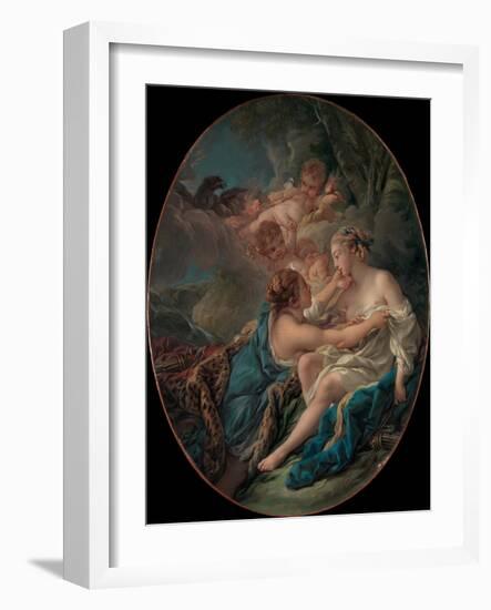 Jupiter, in the Guise of Diana, and Callisto, 1763-Francois Boucher-Framed Giclee Print