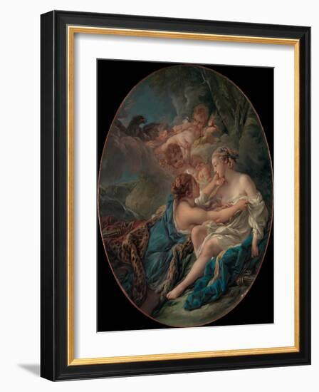 Jupiter, in the Guise of Diana, and Callisto, 1763-Francois Boucher-Framed Giclee Print