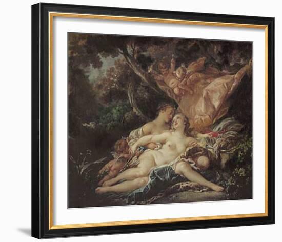 Jupiter in the Guise of Diana-Francois Boucher-Framed Art Print