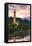 Jupiter Inlet Lighthouse - Jupiter, Florida-Lantern Press-Framed Stretched Canvas