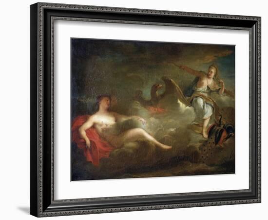 Jupiter, Juno and Io, 1710s-Jean-Marc Nattier-Framed Giclee Print