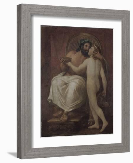 Jupiter Kissing Ganymede-Anton Raphael Mengs-Framed Giclee Print