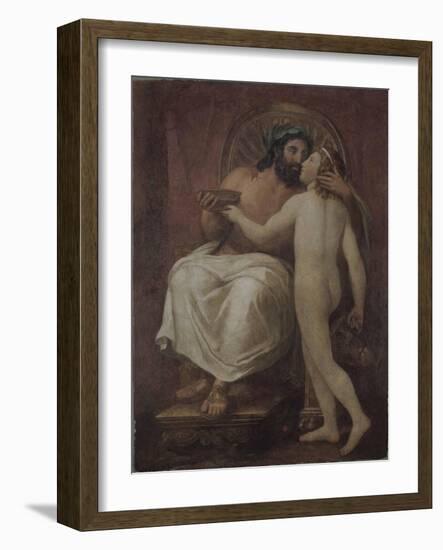 Jupiter Kissing Ganymede-Anton Raphael Mengs-Framed Giclee Print