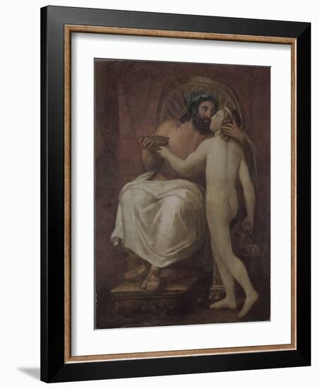 Jupiter Kissing Ganymede-Anton Raphael Mengs-Framed Giclee Print