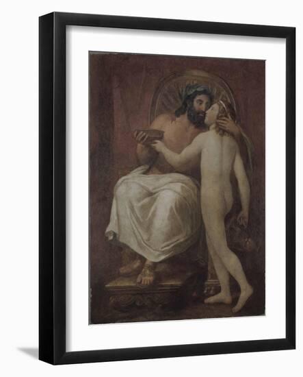 Jupiter Kissing Ganymede-Anton Raphael Mengs-Framed Giclee Print