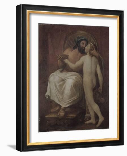 Jupiter Kissing Ganymede-Anton Raphael Mengs-Framed Giclee Print