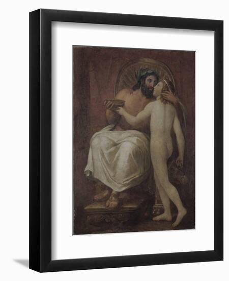 Jupiter Kissing Ganymede-Anton Raphael Mengs-Framed Giclee Print