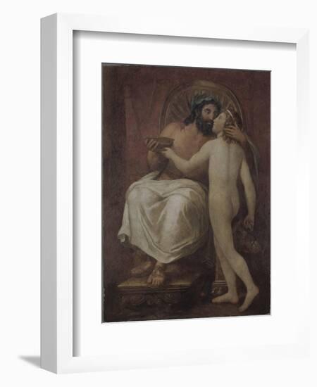 Jupiter Kissing Ganymede-Anton Raphael Mengs-Framed Giclee Print