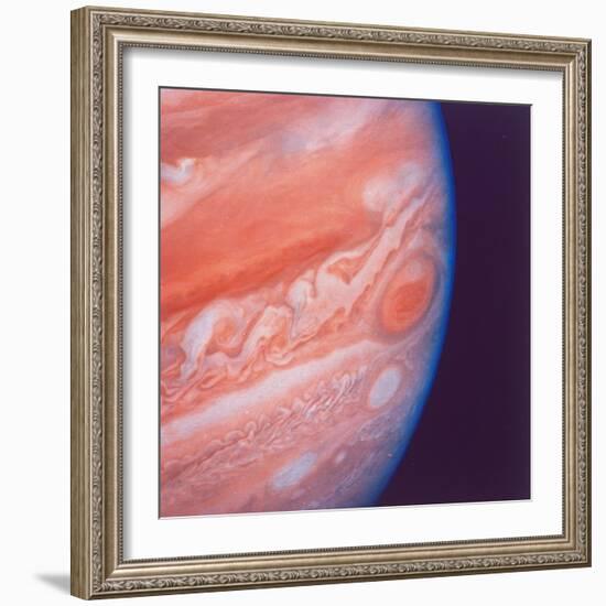 Jupiter's Great Red Spot During Late Jovian Afternoon, Photographed by Voyager 2 Spacecraft-null-Framed Photographic Print