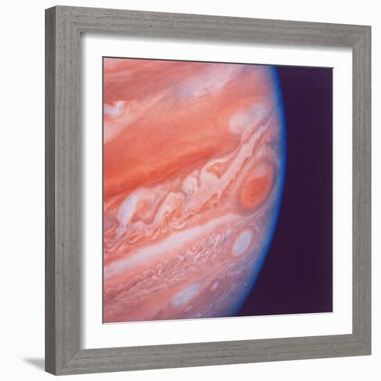 Jupiter's Great Red Spot During Late Jovian Afternoon, Photographed by Voyager 2 Spacecraft-null-Framed Photographic Print