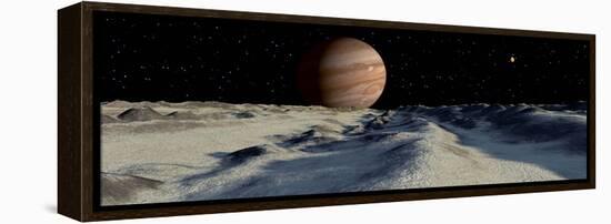 Jupiter's Large Moon, Europa, is Covered by a Thick Crust of Ice-Stocktrek Images-Framed Premier Image Canvas