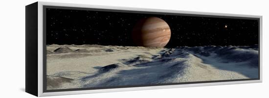 Jupiter's Large Moon, Europa, is Covered by a Thick Crust of Ice-Stocktrek Images-Framed Premier Image Canvas