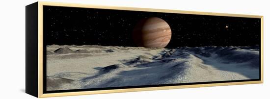 Jupiter's Large Moon, Europa, is Covered by a Thick Crust of Ice-Stocktrek Images-Framed Premier Image Canvas