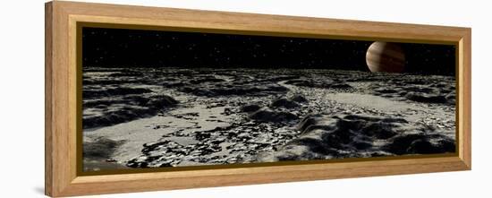 Jupiter's Moon, Europa, Covered by a Thick Crust of Ice-Stocktrek Images-Framed Premier Image Canvas